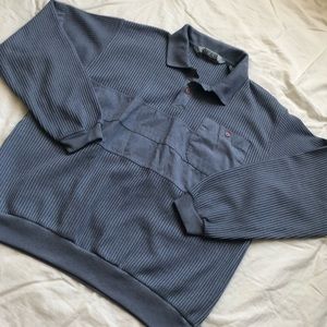 Textured Muted Blue Pullover